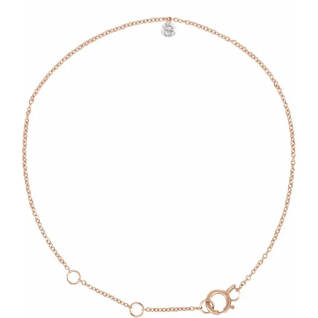 THE DIAMOND SOLITAIRE ANKLET