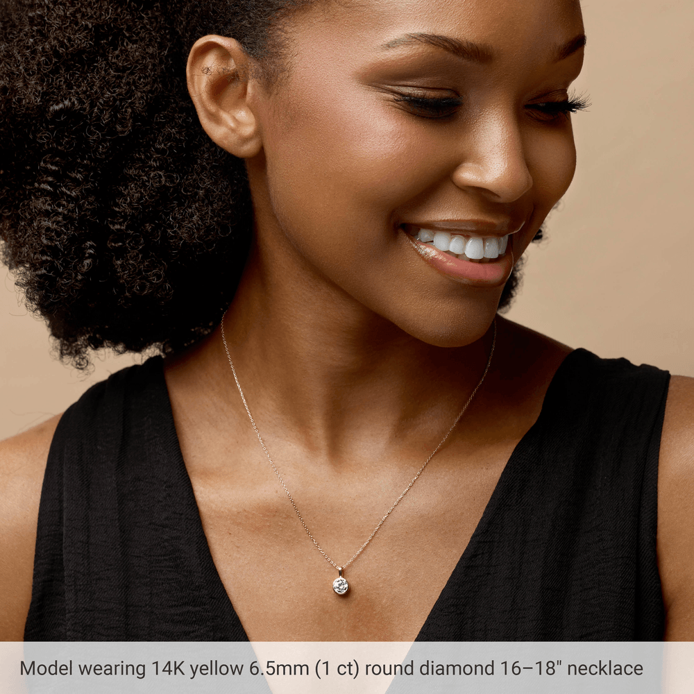 THE BEZEL SOLITAIRE NECKLACE · 1/4 CT · NATURAL DIAMOND