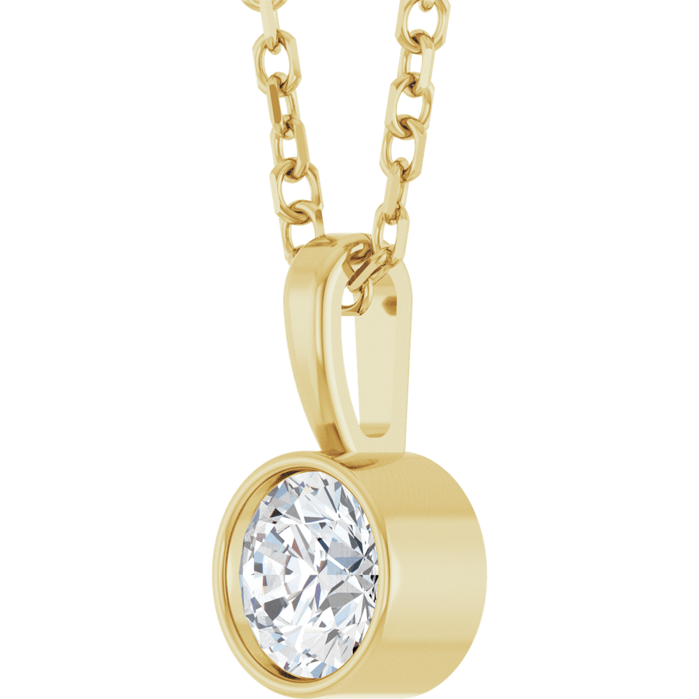 THE BEZEL SOLITAIRE NECKLACE · 1/4 CT · NATURAL DIAMOND