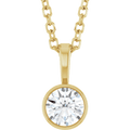 THE BEZEL SOLITAIRE NECKLACE · 1/4 CT · NATURAL DIAMOND