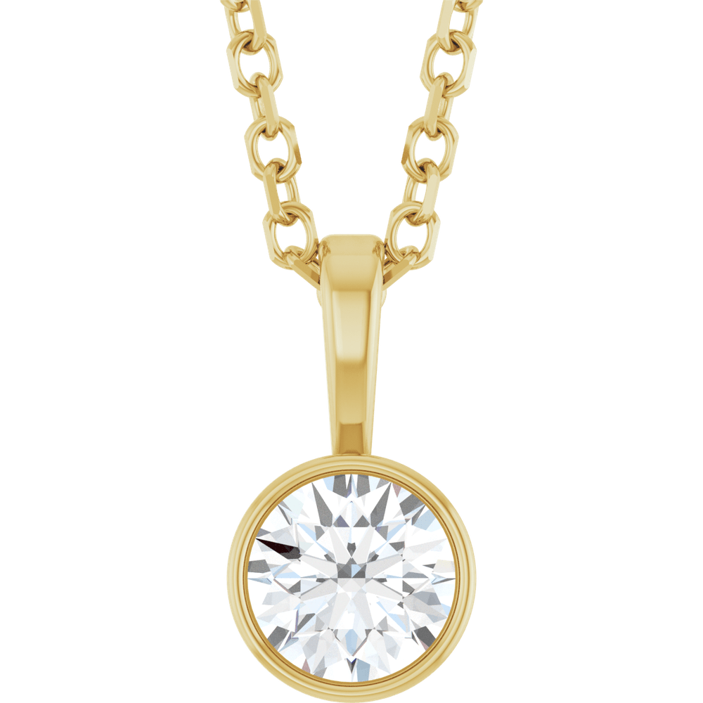 THE BEZEL SOLITAIRE NECKLACE · 1/4 CT · NATURAL DIAMOND