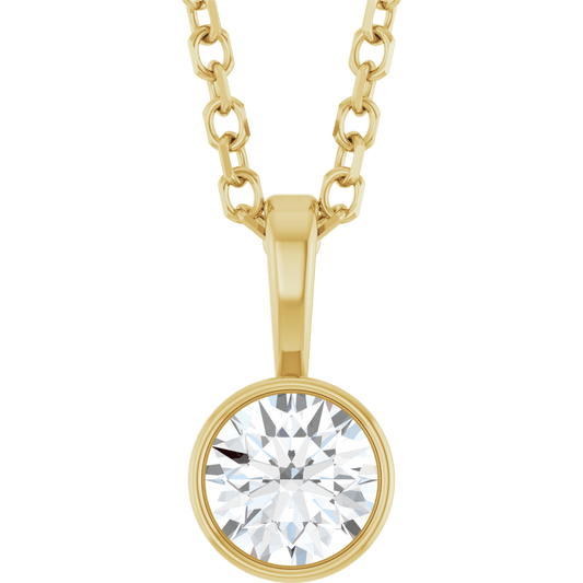 THE BEZEL SOLITAIRE NECKLACE · 1/4 CT · NATURAL DIAMOND