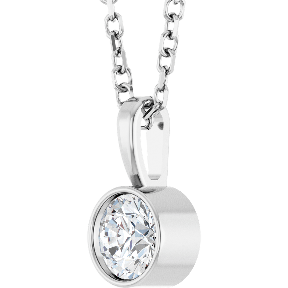 THE BEZEL SOLITAIRE NECKLACE · 1/4 CT · NATURAL DIAMOND
