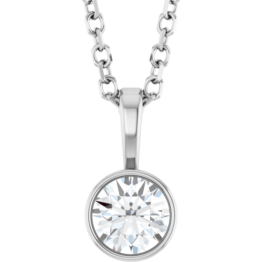 THE BEZEL SOLITAIRE NECKLACE · 1/4 CT · NATURAL DIAMOND