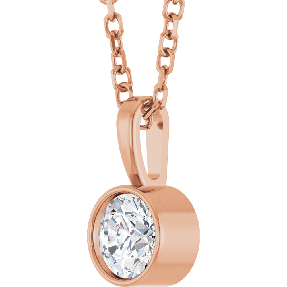 THE BEZEL SOLITAIRE NECKLACE · 1/4 CT · NATURAL DIAMOND
