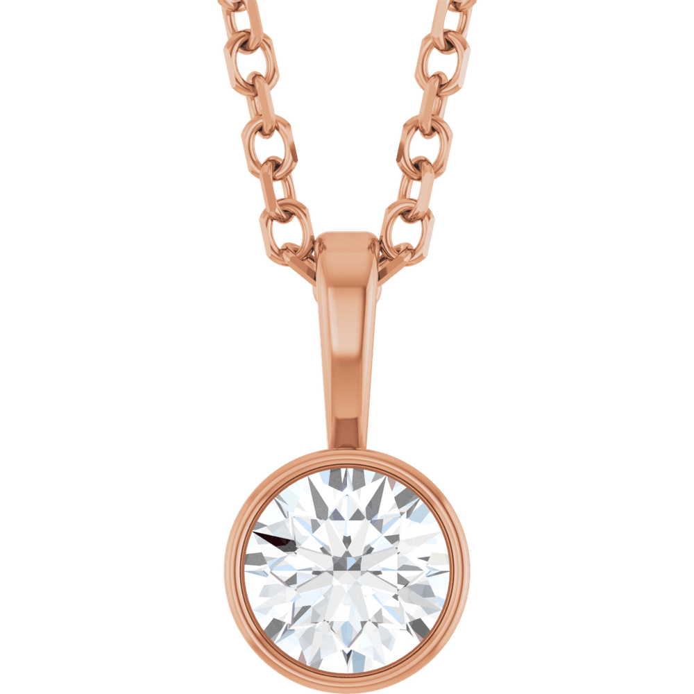 THE BEZEL SOLITAIRE NECKLACE · 1/4 CT · NATURAL DIAMOND