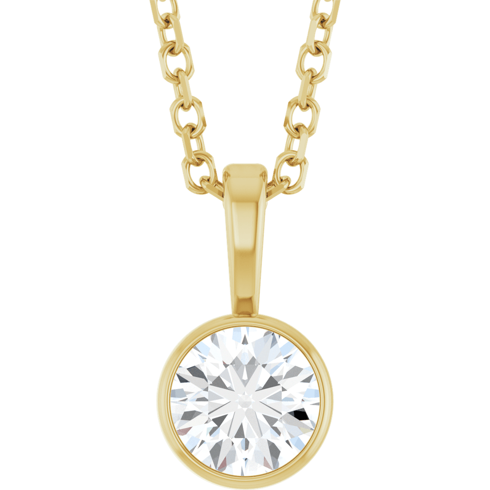 THE BEZEL SOLITAIRE NECKLACE · 1/3 CT · LAB-GROWN DIAMOND