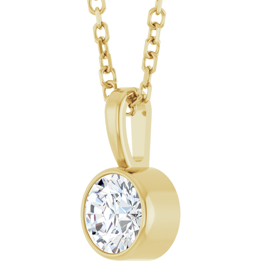 THE BEZEL SOLITAIRE NECKLACE · 1/3 CT · LAB-GROWN DIAMOND