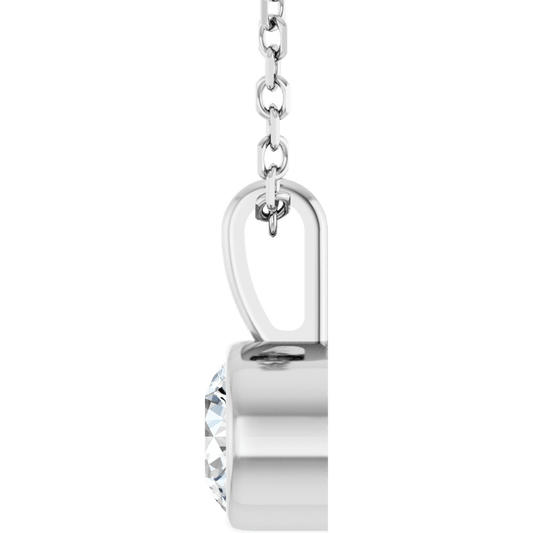 THE BEZEL SOLITAIRE NECKLACE · 1/3 CT · LAB-GROWN DIAMOND