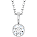 THE BEZEL SOLITAIRE NECKLACE · 1/3 CT · LAB-GROWN DIAMOND