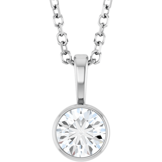 THE BEZEL SOLITAIRE NECKLACE · 1/3 CT · LAB-GROWN DIAMOND