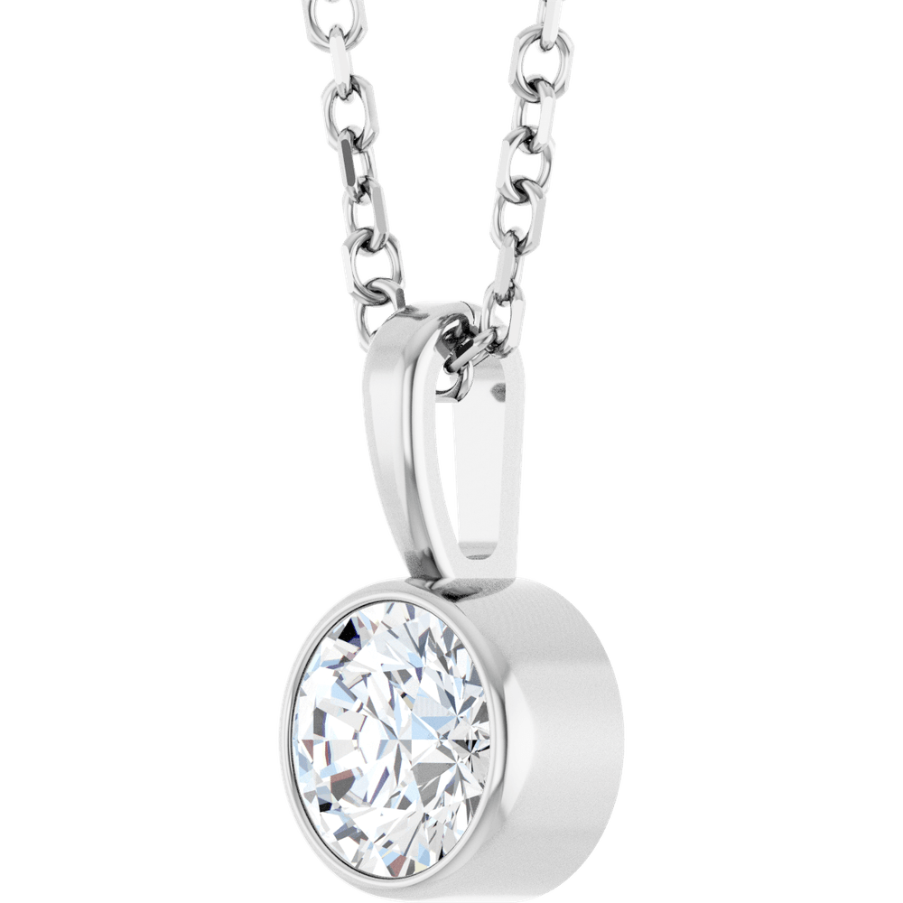 THE BEZEL SOLITAIRE NECKLACE · 1/3 CT · LAB-GROWN DIAMOND