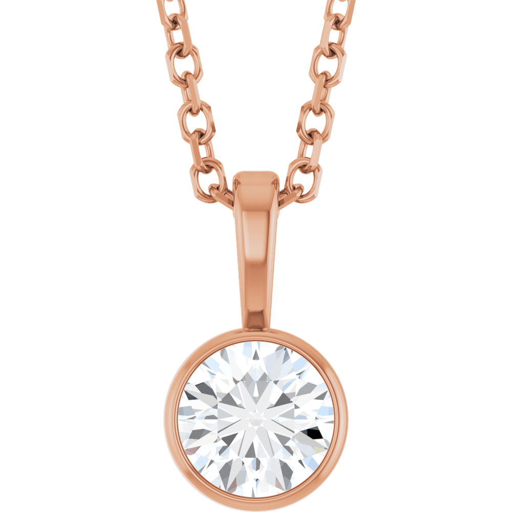 THE BEZEL SOLITAIRE NECKLACE · 1/3 CT · LAB-GROWN DIAMOND
