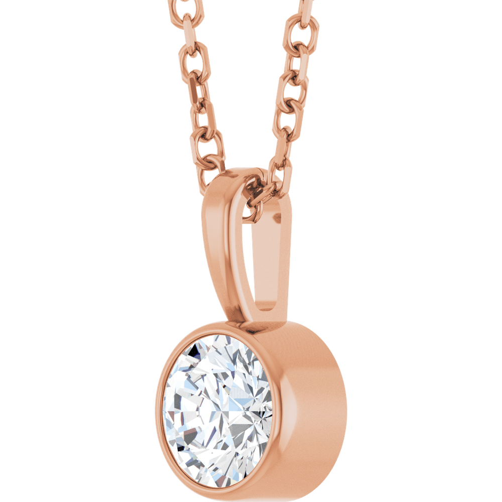 THE BEZEL SOLITAIRE NECKLACE · 1/3 CT · LAB-GROWN DIAMOND