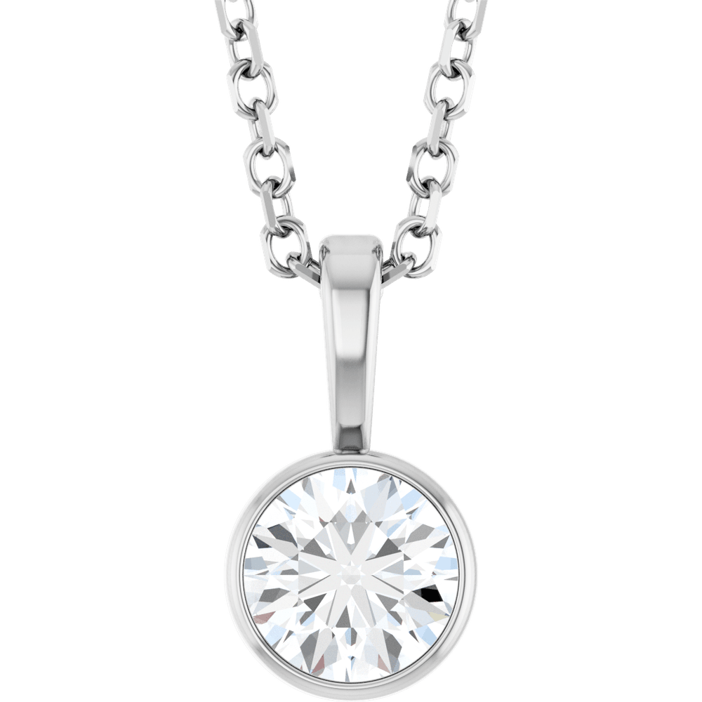 THE BEZEL SOLITAIRE NECKLACE · 1/3 CT · LAB-GROWN DIAMOND