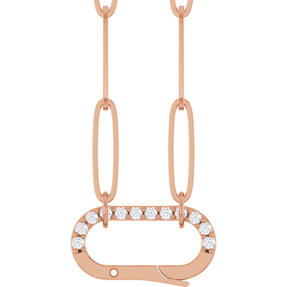 THE DIAMOND CARABINER CHARM NECKLACE