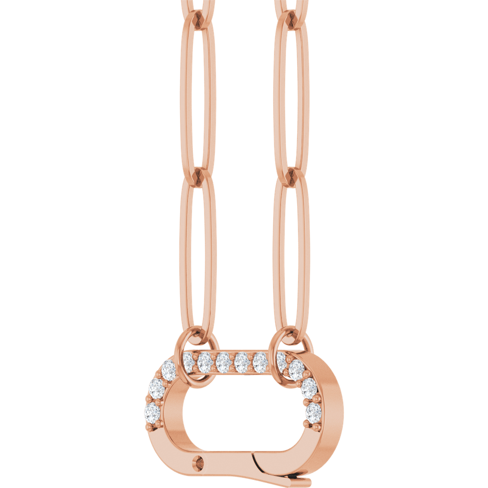 THE DIAMOND CARABINER CHARM NECKLACE