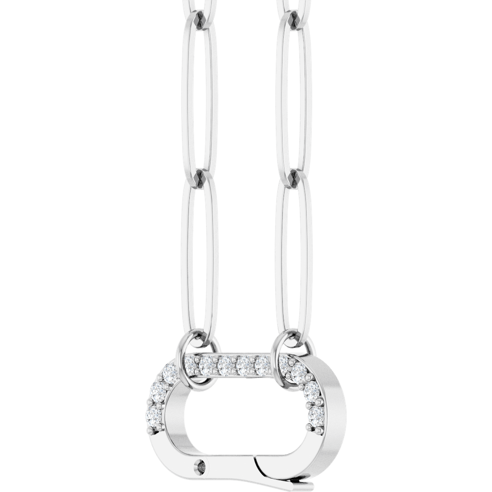 THE DIAMOND CARABINER CHARM NECKLACE