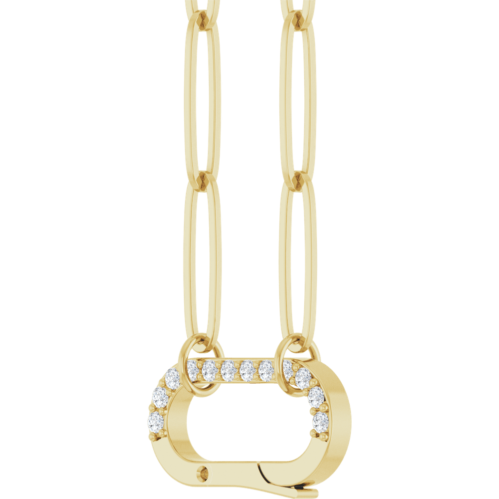THE DIAMOND CARABINER CHARM NECKLACE