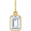 EMERALD-CUT BEZEL CHARM · 1 1/4 CT