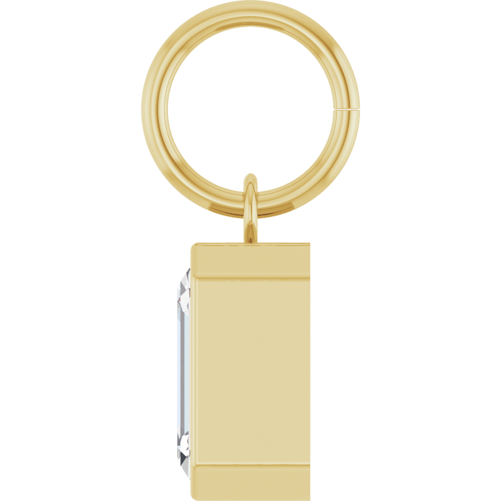 EMERALD-CUT BEZEL CHARM · 1 1/4 CT