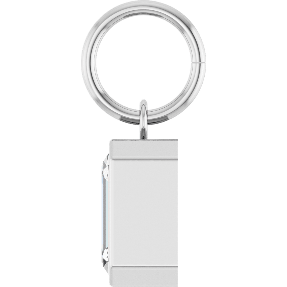EMERALD-CUT BEZEL CHARM · 1 1/4 CT