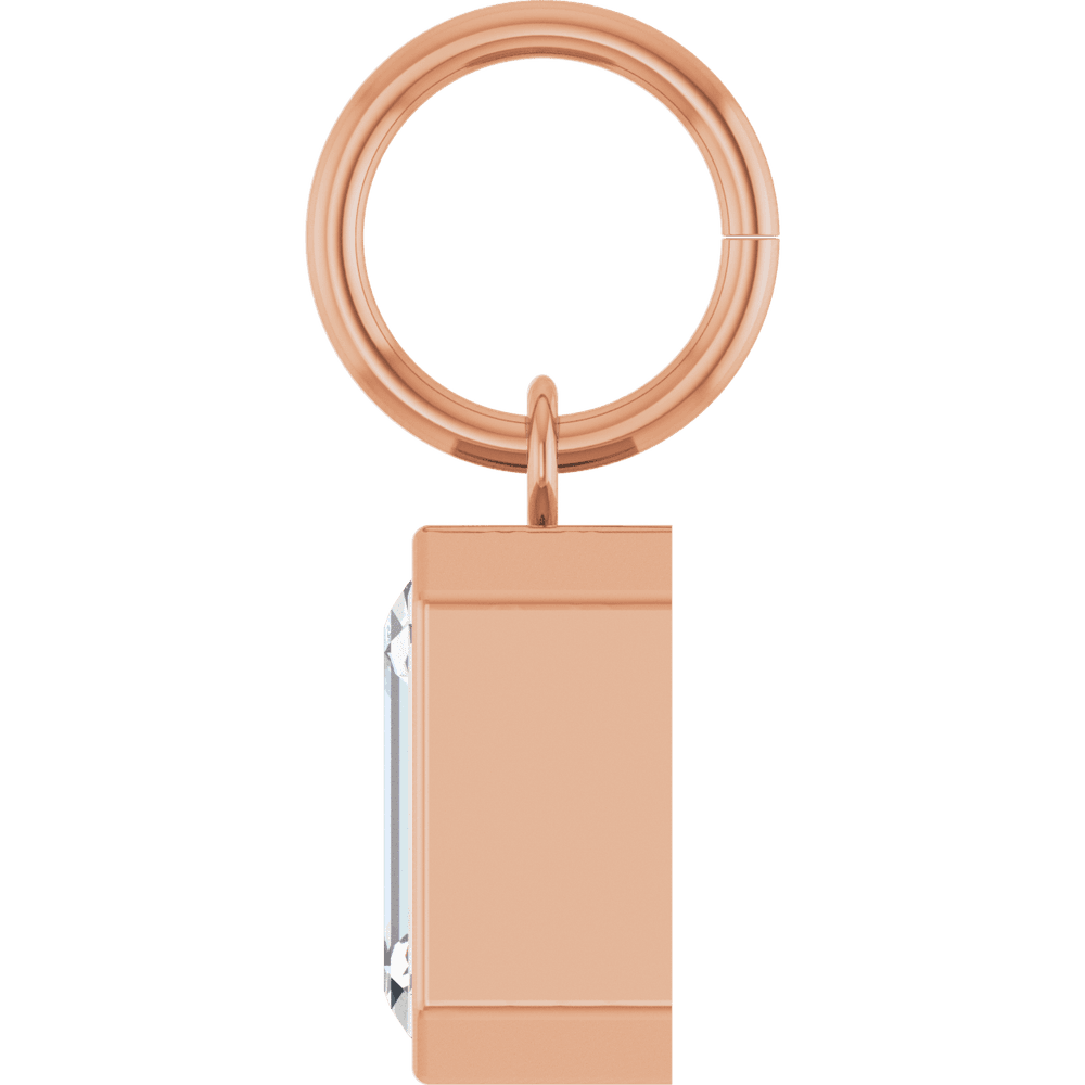 EMERALD-CUT BEZEL CHARM · 1 1/4 CT
