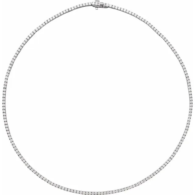 The Natural Diamond Line Necklace — 5 CTW