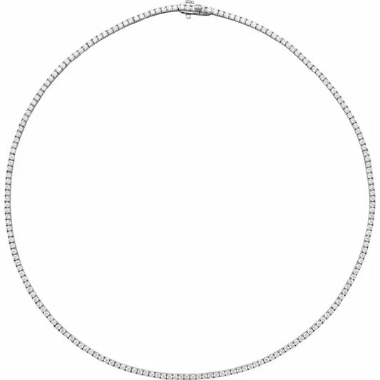 The Natural Diamond Line Necklace — 5 CTW
