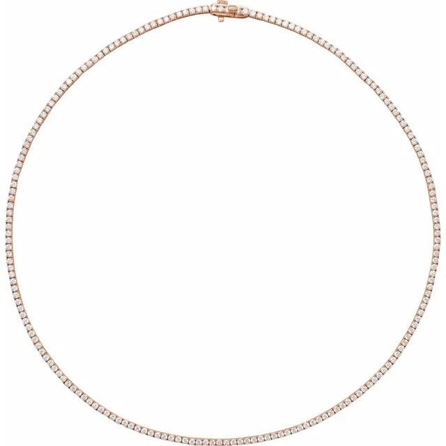 The Natural Diamond Line Necklace — 5 CTW