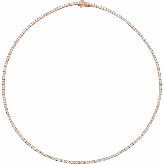 The Natural Diamond Line Necklace — 5 CTW