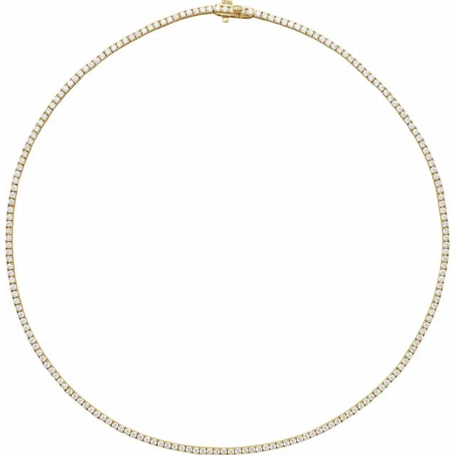 The Natural Diamond Line Necklace — 5 CTW