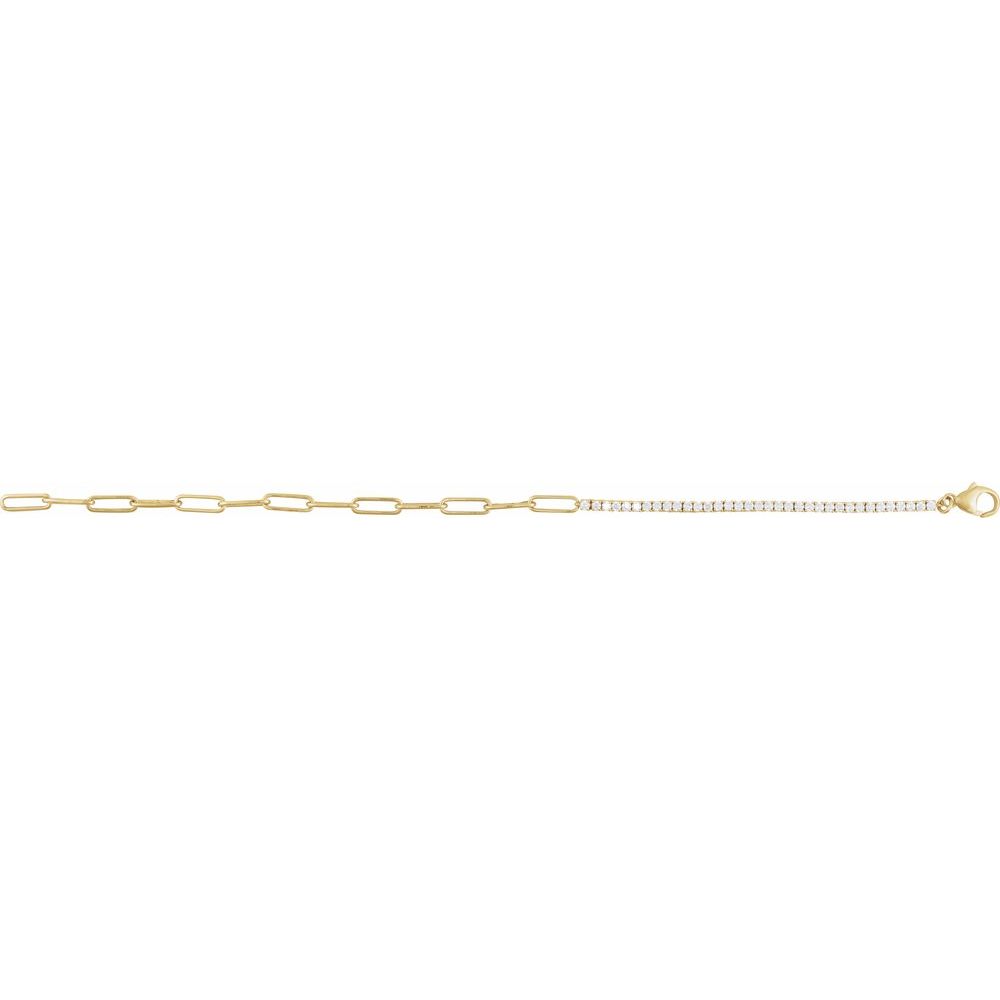 THE PAPERCLIP DIAMOND LINE BRACELET · 1 CTW Lab