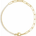 THE PAPERCLIP DIAMOND LINE BRACELET · 1 CTW Lab