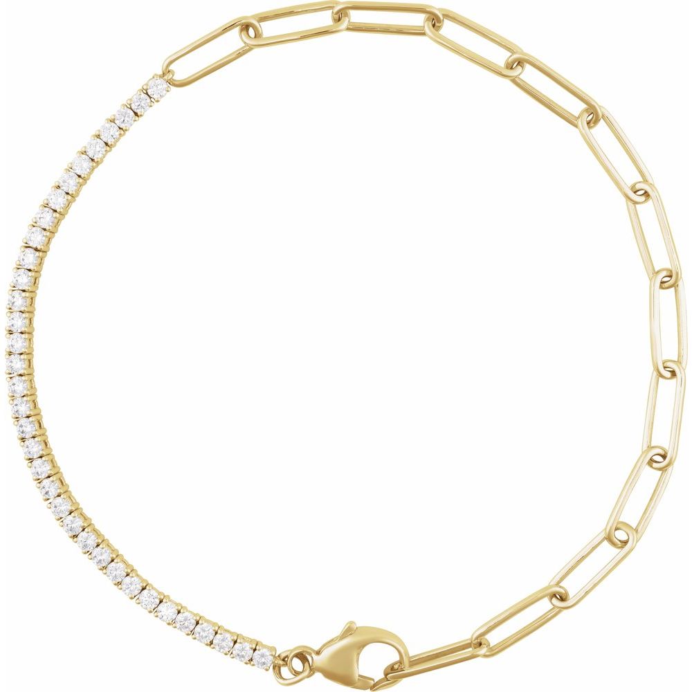 THE PAPERCLIP DIAMOND LINE BRACELET · 1 CTW Lab