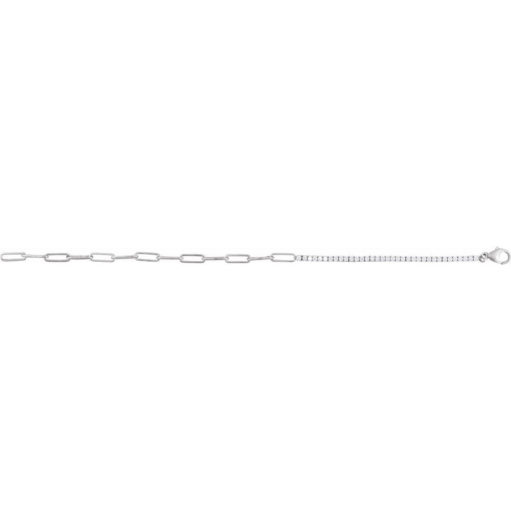 THE PAPERCLIP DIAMOND LINE BRACELET · 1 CTW Lab