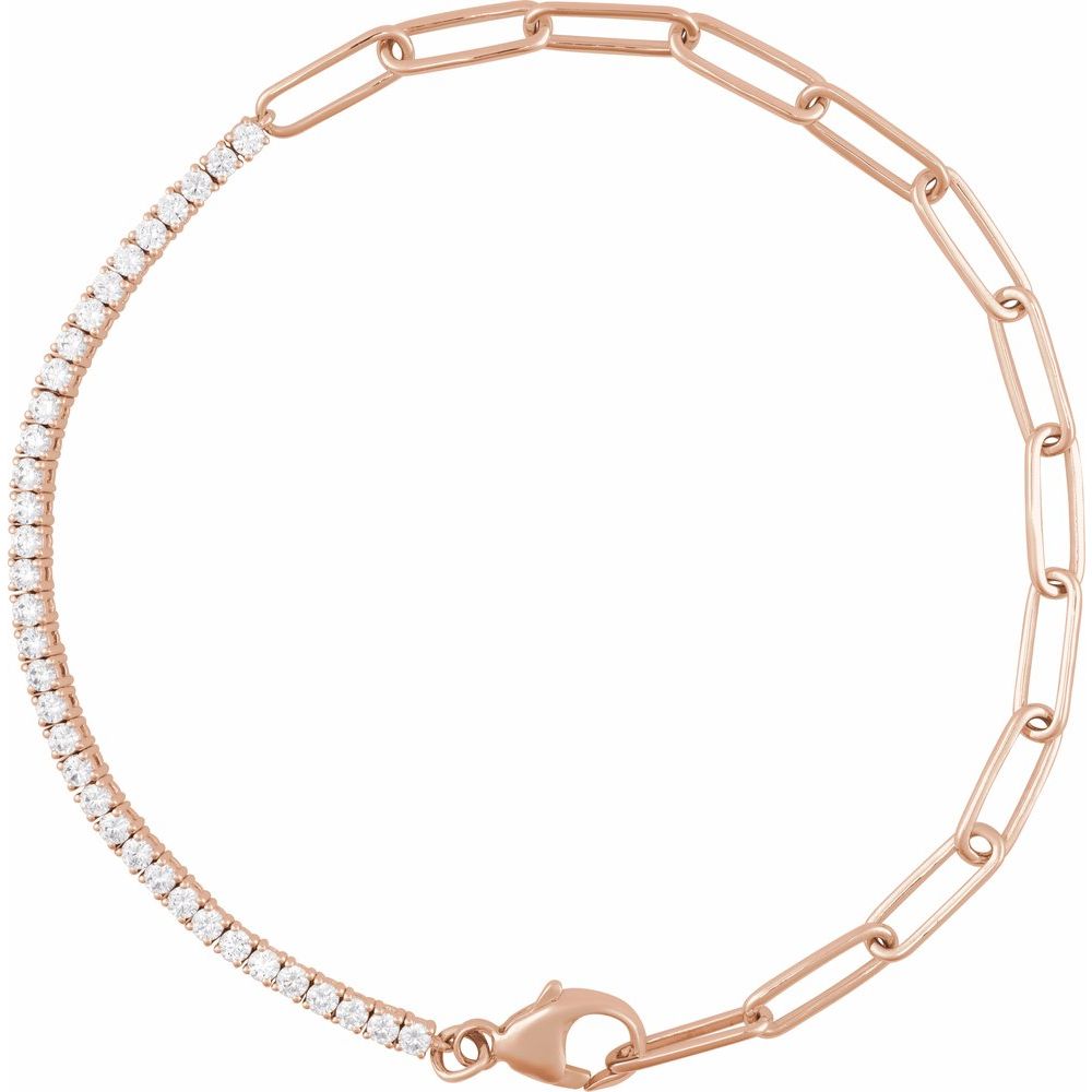 THE PAPERCLIP DIAMOND LINE BRACELET · 1 CTW Lab