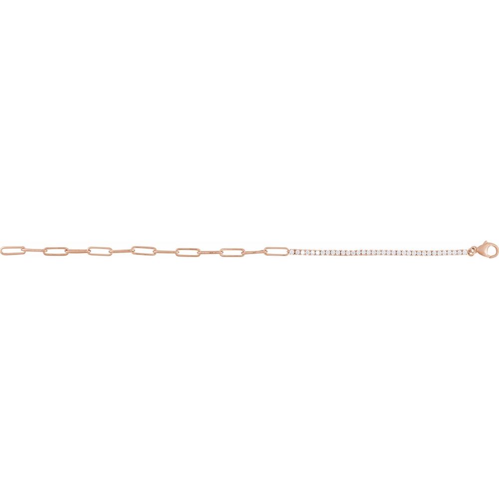 THE PAPERCLIP DIAMOND LINE BRACELET · 1 CTW Lab