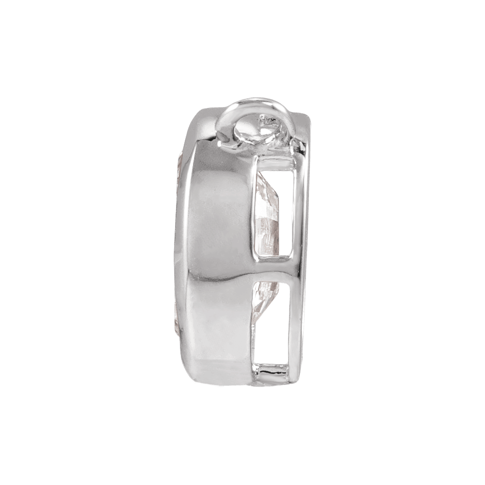 The Bezel Diamond Initial Dangle