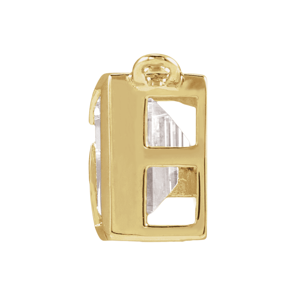 The Bezel Diamond Initial Dangle
