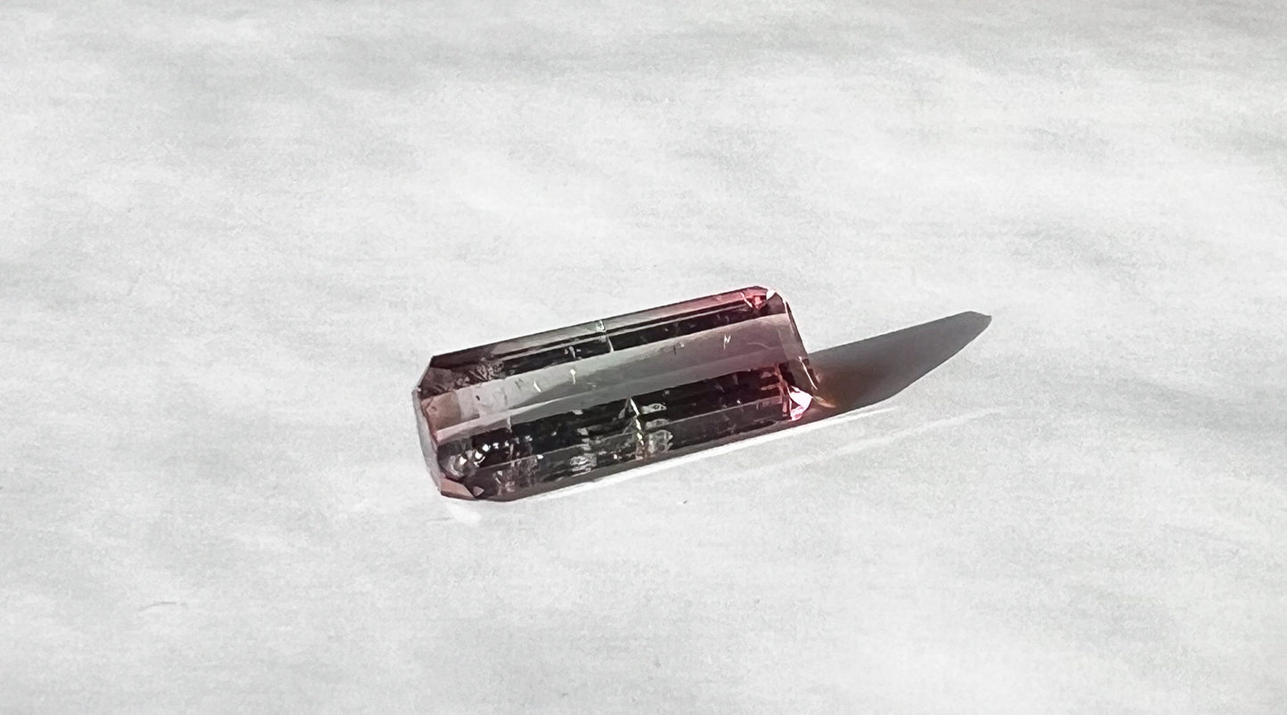 1.55ct Watermelon Afghan Tourmaline — T Bar Pendant