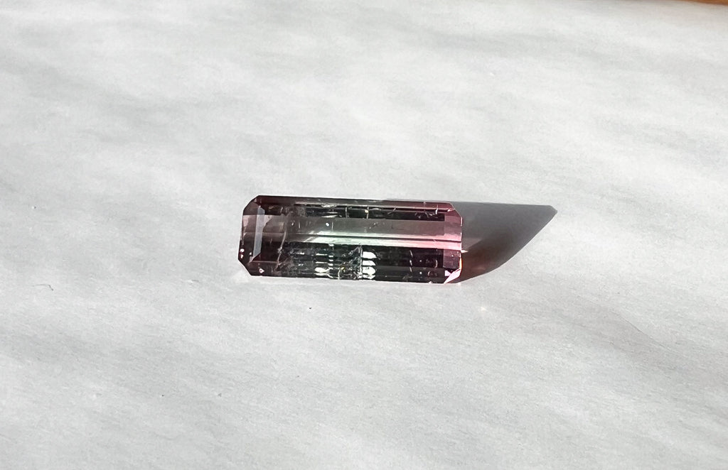 1.55ct Watermelon Afghan Tourmaline — T Bar Pendant