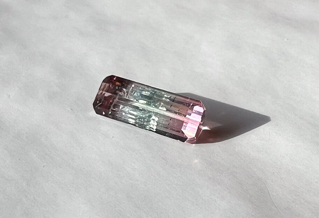1.55ct Watermelon Afghan Tourmaline — T Bar Pendant