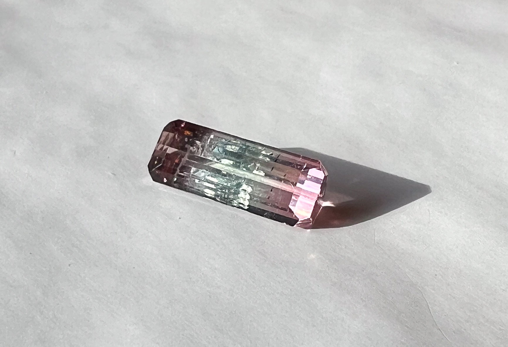 1.55ct Watermelon Afghan Tourmaline — T Bar Pendant