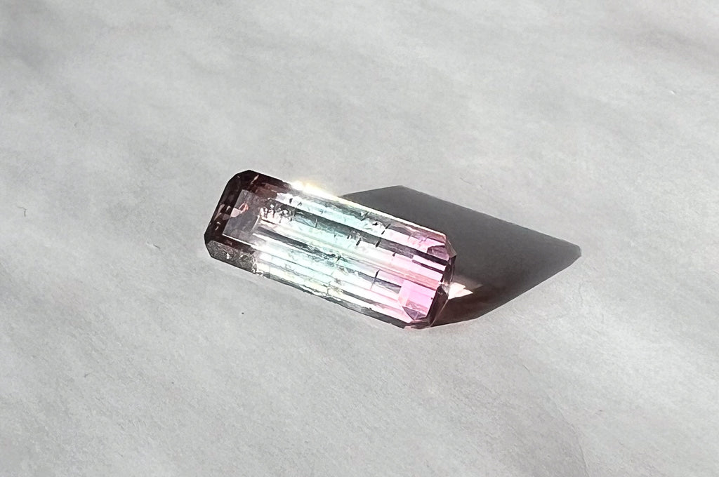 1.55ct Watermelon Afghan Tourmaline — T Bar Pendant