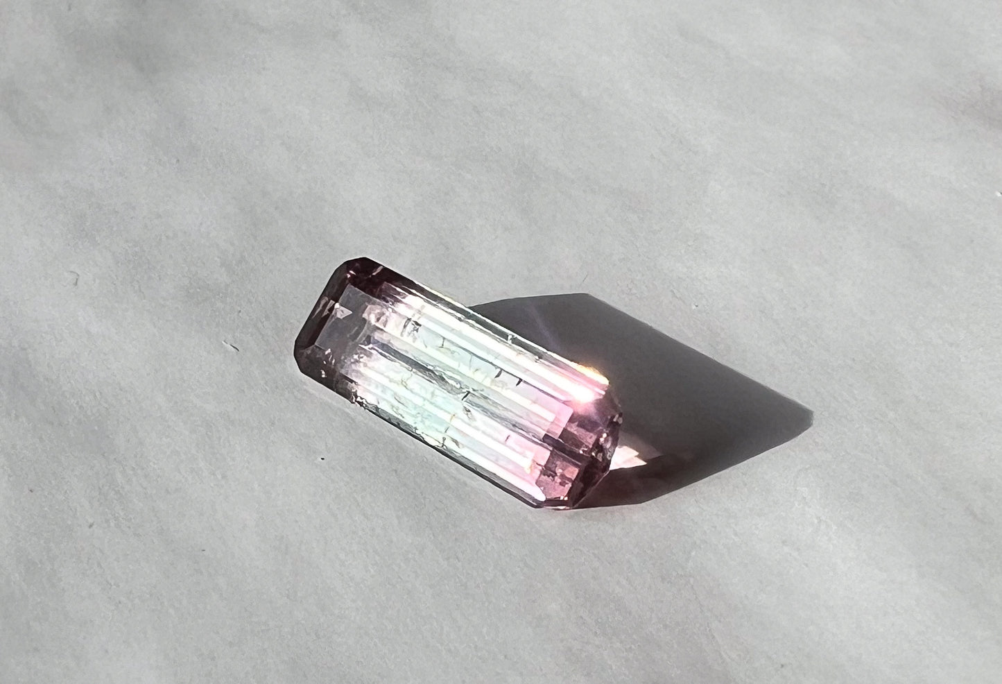 1.55ct Watermelon Afghan Tourmaline — T Bar Pendant