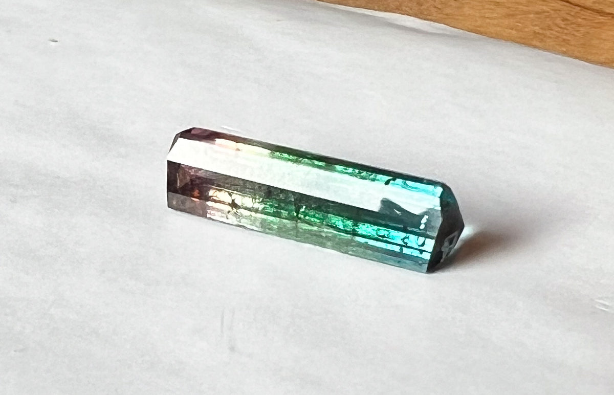 4.15ct Rainbow Parti Afghan Tourmaline — Palimpsest Signet or Pendant — Made to Order