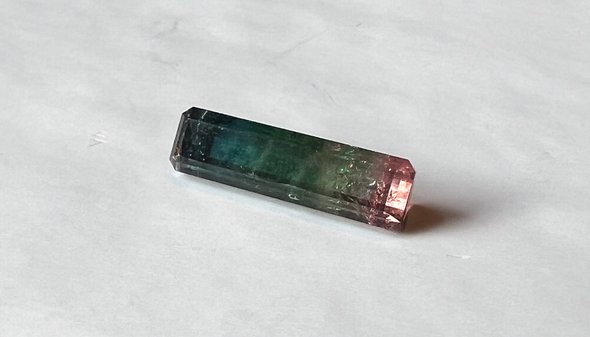 4.15ct Rainbow Parti Afghan Tourmaline — Palimpsest Signet or Pendant — Made to Order
