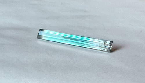 1.65ct Clear + Light Blue Afghan Tourmaline — T Bar Pendant - Made to Order