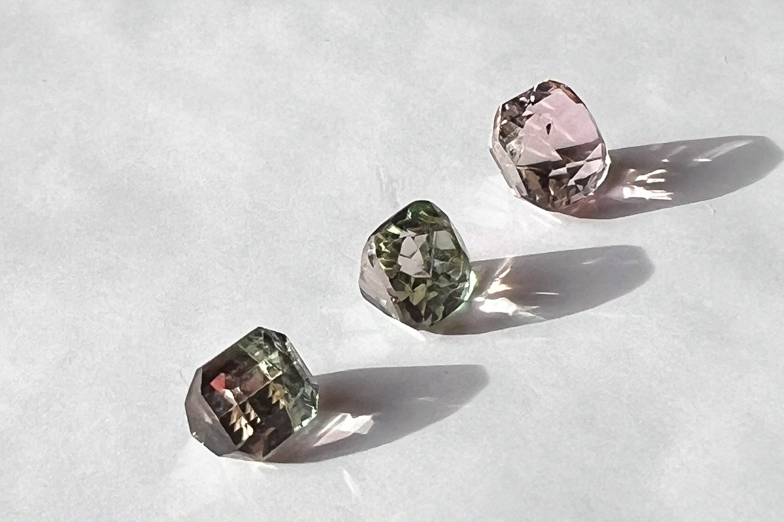 Watermelon Afghan Tourmalines — Flat Back Studs — Made to Order